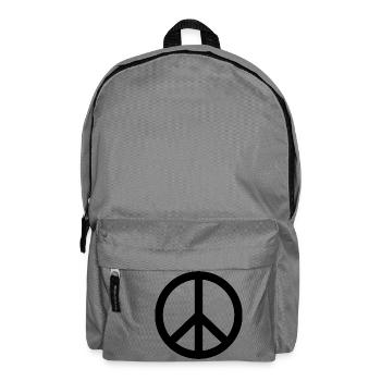 Peace-Zeichen - Rucksack - Mittelgrau - Vorne