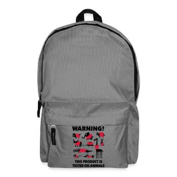 Warning this product is tested on animals 3Clr - Backpack - elephant grey - Front