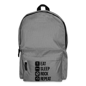 eat sleep rock repeat - Rucksack - Mittelgrau - Vorne