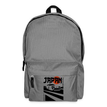 Légende sur roues – Icône de la voiture de sport JDM - Sac à dos - gris éléphant - Devant