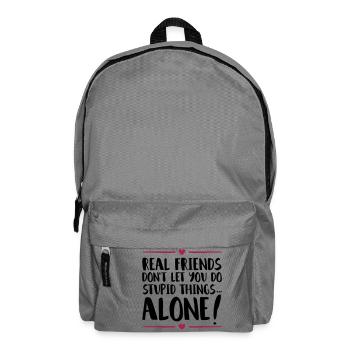 friends stupid things alone - Rucksack - Mittelgrau - Vorne