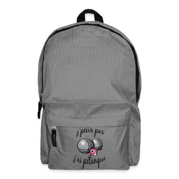 j'peux pas j'ai pétanque - Sac à dos - gris éléphant - Devant