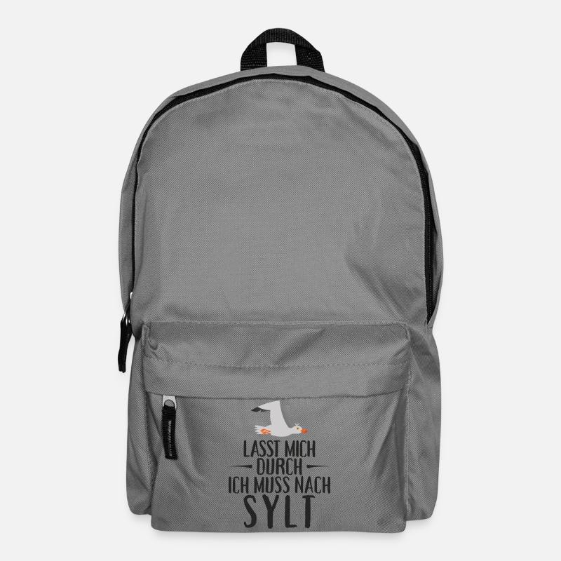 Lasst mich durch ich muss nach Sylt Möwe - Rucksack - Mittelgrau