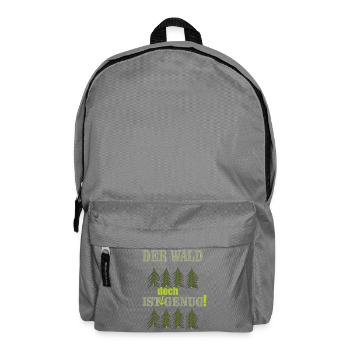 der wald ist doch genug - Rucksack - Mittelgrau - Vorne