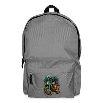 Motocross Sturm Grün-Orange Splash - Rucksack - Mittelgrau - Vorne