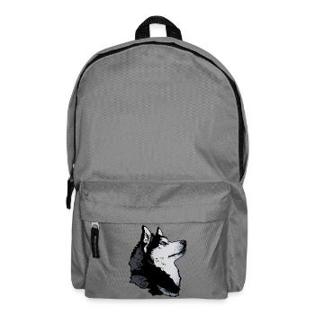 Husky head - Backpack - elephant grey - Front