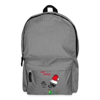 Weihnachtsmann, Merry Christmas, Comic - Rucksack - Mittelgrau - Vorne