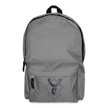Geometric Deer – Modern Nature Design - Backpack - elephant grey - Front