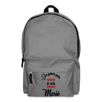 JE PEUX PAS. MARIE. FUTUR MARIE. EVJF. TEAM. TEAM - Sac à dos - gris éléphant - Devant