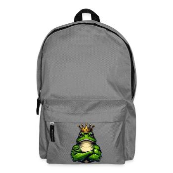 Grenouille royale musclée avec couronne - Sac à dos - gris éléphant - Devant
