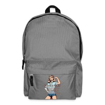 Power Mom – Strong Mom Illustration - Backpack - elephant grey - Front