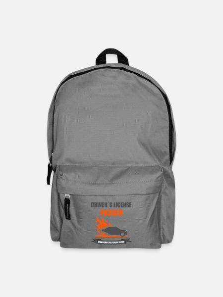 Permis de conduire passé Funny Car FlamesT-shirt - Sac à dos - gris éléphant
