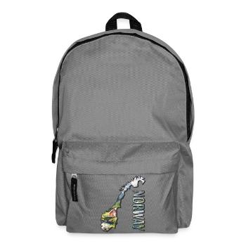 Aquarell Landkarte Norwegen - Rucksack - Mittelgrau - Vorne