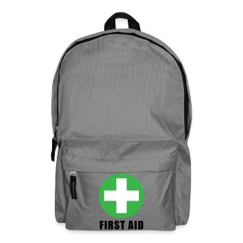 First Aid Medical Cross Sicherheitssymbol Vektor-Symbol - Rucksack - Mittelgrau - Vorne