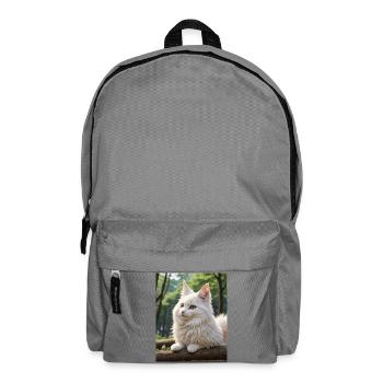 Cute Cat - Backpack - elephant grey - Front