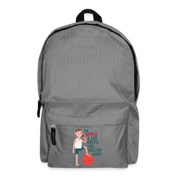 Une pomme éloigne le médecin - Sac à dos - gris éléphant - Devant