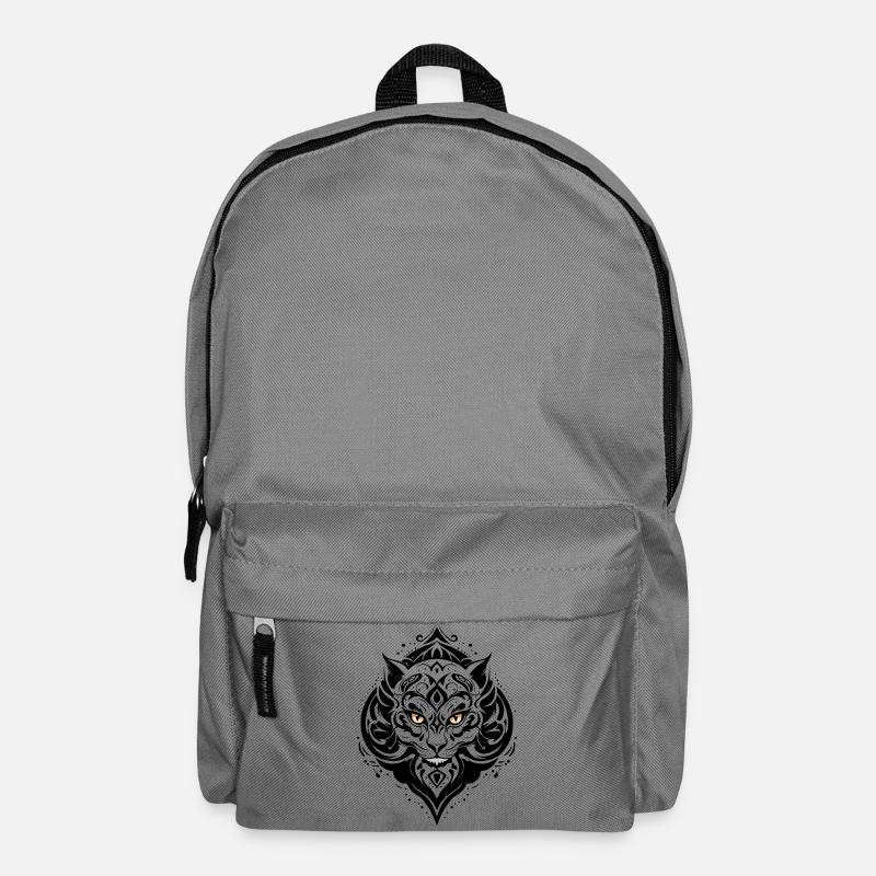 CAT TATTOO BLACK - Backpack - elephant grey