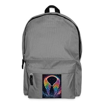 Regenbogenflug im Kosmos - Rucksack - Mittelgrau - Vorne