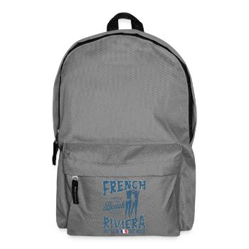 Beach design, French Riviera, summer atmosphere - Backpack - elephant grey - Front