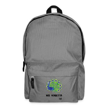 Pfau wie Vendetta - Rucksack - Mittelgrau - Vorne