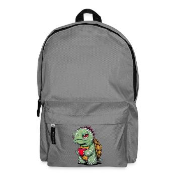 Turtle with heart - Backpack - elephant grey - Front