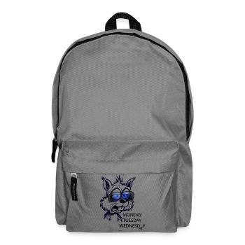  Hund mit Brille hat keine Lust auf die Woche - Rucksack - Mittelgrau - Vorne