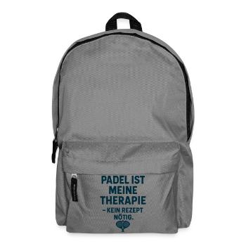 Padel amusant | Le padel est ma thérapie - Sac à dos - gris éléphant - Devant