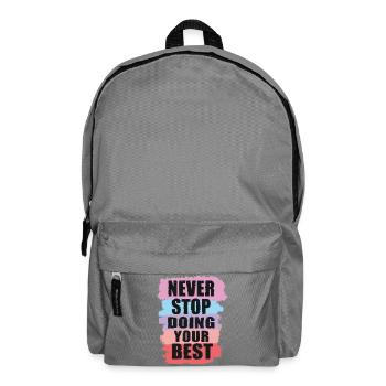 Motivational design with color-block text design - Backpack - elephant grey - Front