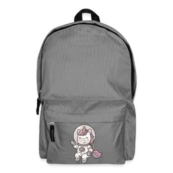 Cute unicorn astronaut with pastel colors - Backpack - elephant grey - Front
