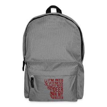 Hunter Saying Fitness Deer - Backpack - elephant grey - Front