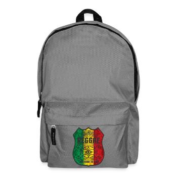 Motif drapeau reggae avec design culturel - Sac à dos - gris éléphant - Devant