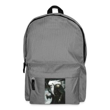Mythical Wizard with White Hair - Backpack - elephant grey - Front