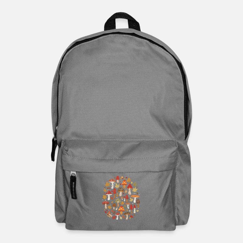 Autumn mushroom forest magic fly agaric Cozy vibes - Backpack - elephant grey