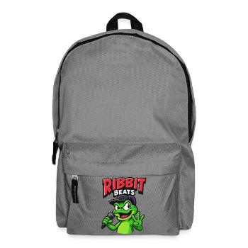 Lustiger Frosch mit Rap-Mikrofon - Rucksack - Mittelgrau - Vorne