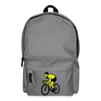Neonrad Silhouette Radfahrer - Rucksack - Mittelgrau - Vorne
