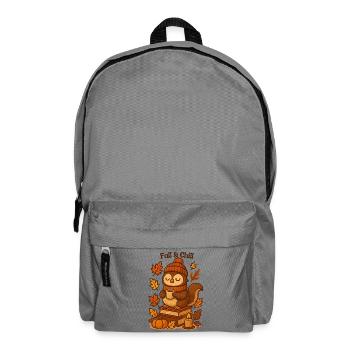 Fall & Chill Eulen Cozy Herbst fall autumn - Rucksack - Mittelgrau - Vorne