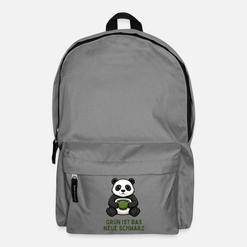Panda Coffee Time Green Tea Drink - Backpack - elephant grey