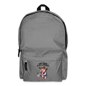 Semer un cochon cowboy fier - Sac à dos - gris éléphant - Devant