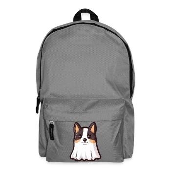 Border Collie Hund Halloween Geist - Rucksack - Mittelgrau - Vorne