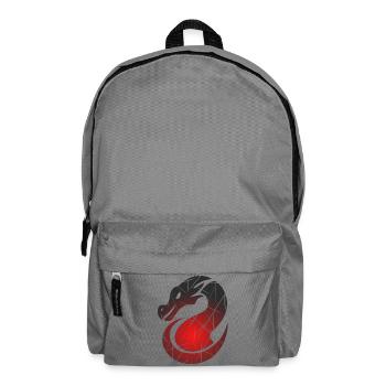 Red Dragon with Split Texture - Backpack - elephant grey - Front