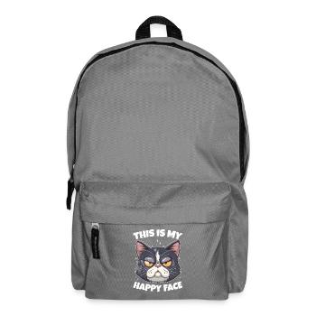 C’est mon chat au visage heureux - Sac à dos - gris éléphant - Devant