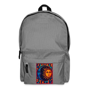 Sun and Moon Neon Prism - Backpack - elephant grey - Front