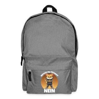 Bevor du fragst: Nein Dünnes Eis Kollege - Backpack - elephant grey - Front