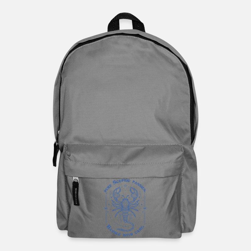 Skorpion Leidenschaft Sternzeichen Geschenk Astrologie Kunst - Rucksack - Mittelgrau