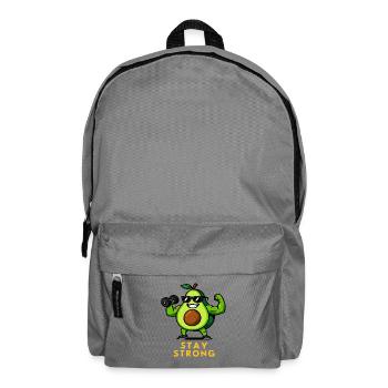 Avocado Kraft Image Stay Strong Fitness Vegetables - Backpack - elephant grey - Front