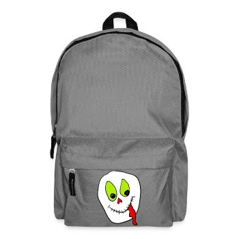 Neon Skull Grin Halloween - Backpack - elephant grey - Front