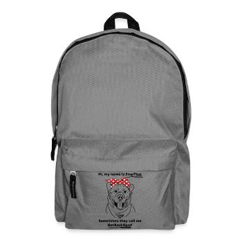 Funny Rottweiler Sketch Line Art Design Bandana - Backpack - elephant grey - Front