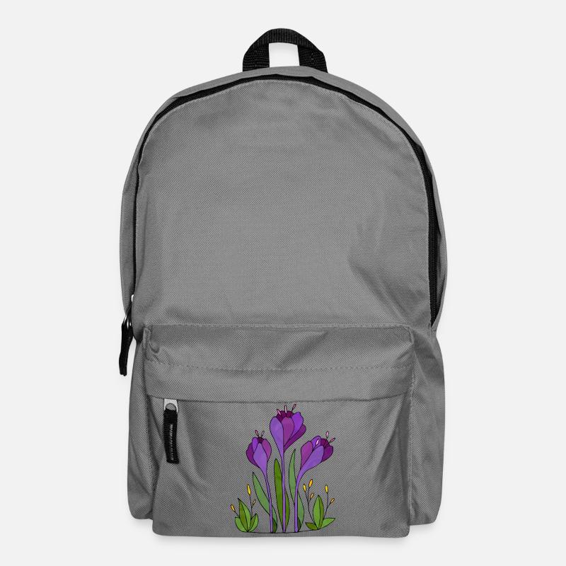 Blumen - Rucksack - Mittelgrau