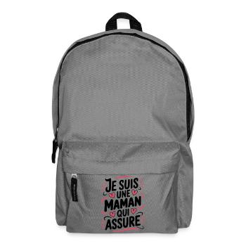 Je suis une Maman qui Assure - Sac à dos - gris éléphant - Devant