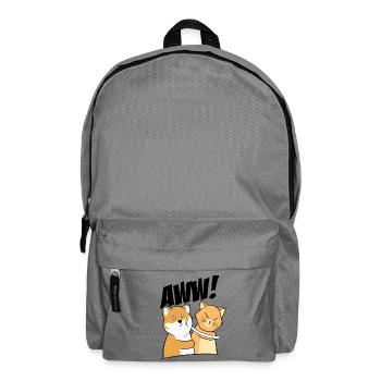 Lustige Katze Slap Meme Katzenliebhaber Katzen Haltung - Rucksack - Mittelgrau - Vorne